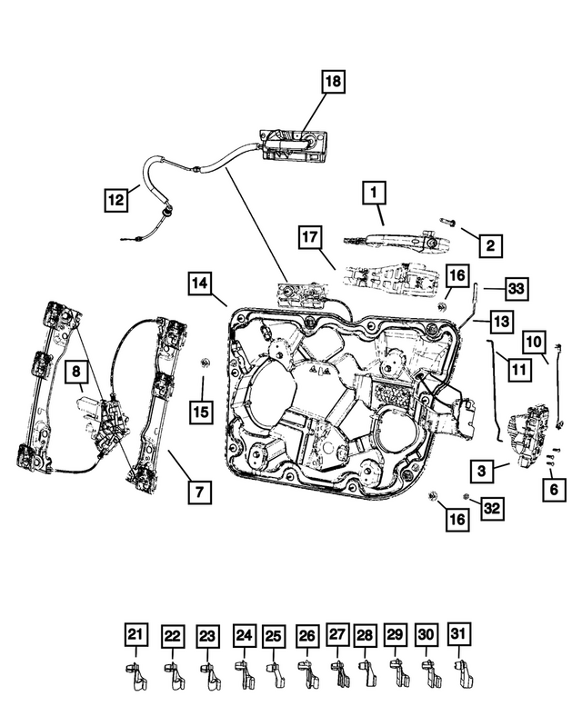 55113649AB - Doors, Door Mirrors and Related Parts: Key Cylinder To Latch Link for Mopar Image