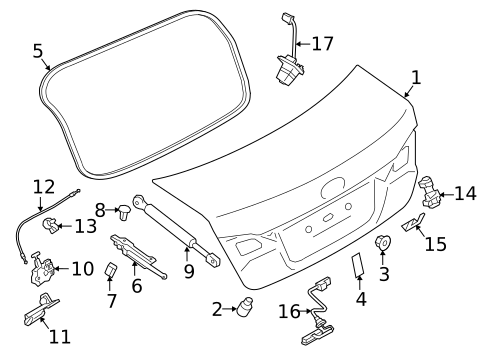 Trunk for 2019 Subaru Legacy #0