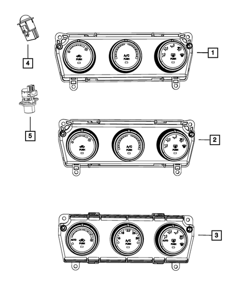 Air Conditioner and Heater Controls for 2014 Jeep Wrangler #0