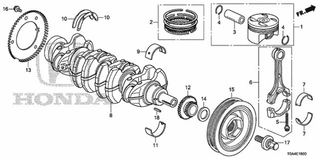 Crankshaft - Piston (-'14) for 2013 Honda CR-V #0