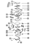 6VA48TU6AA - Interior Trim: Armrest Bin Lid for Ram: 1500 Classic, 2500, 3500 Image