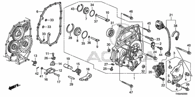AT Left Side Cover (5AT) for 2014 Acura ILX #0