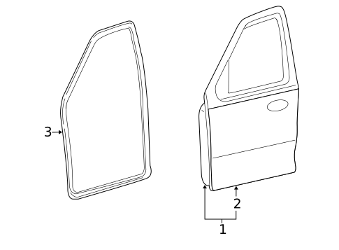 Door & Components for 2010 Mercury Mariner #0