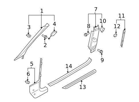 Interior Trim - Pillars for 2009 Audi A5 Quattro #0