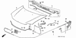60170SR0A00ZZ - Body/Air Conditioning: HINGE, L. HOOD for Honda Image
