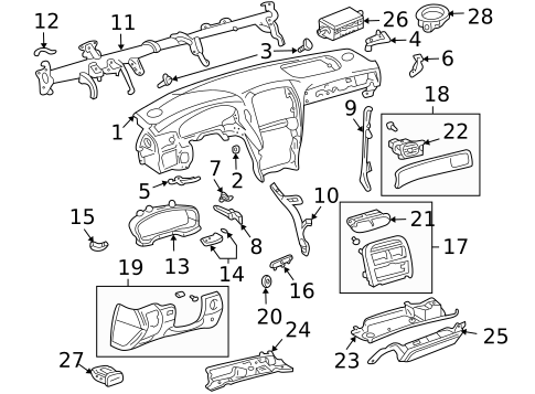 Instrument Panel Components for 2006 Lexus LS430 #0