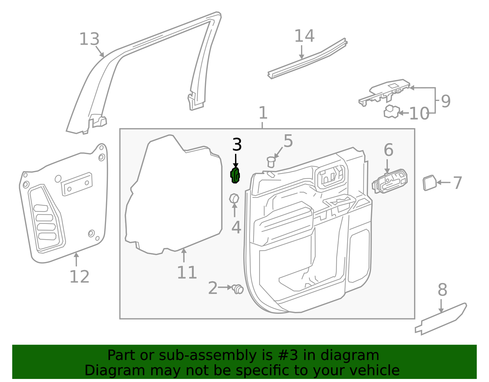 2020-2025 GM Door Trim Panel Retainer 11601802 GM | GMPartsDirect.com