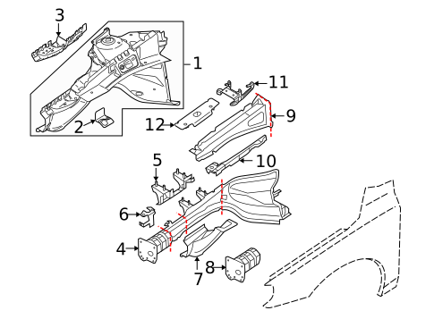 Structural Components & Rails for 2009 Volvo S80 #0