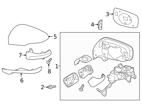 Outside Mirrors for 2021 Subaru Forester #0
