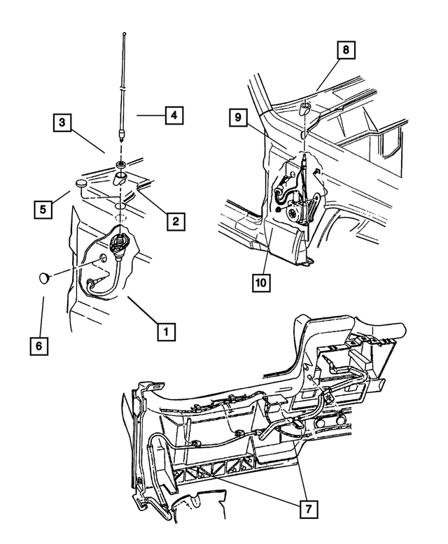 « 56022199AB – Instrument Panel and Radios and Consoles : Antenne pour Mopar Image »