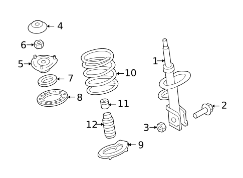 Struts & Components for 2010 Hyundai Santa Fe #0