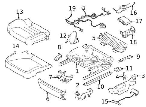 Driver Seat Components for 2025 Porsche Macan #0