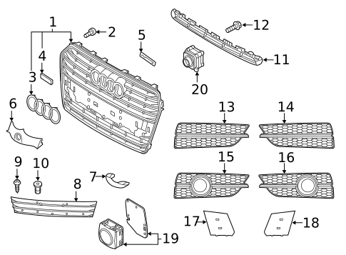 Grille & Components for 2016 Audi S7 #0