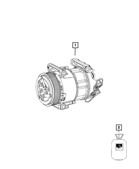 Air Conditioner Compressor and Mounting for 2019 Fiat 124 Spider #1