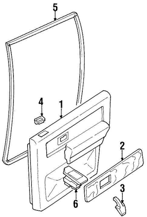 Interior Trim - Rear Door for 1999 Acura SLX #0