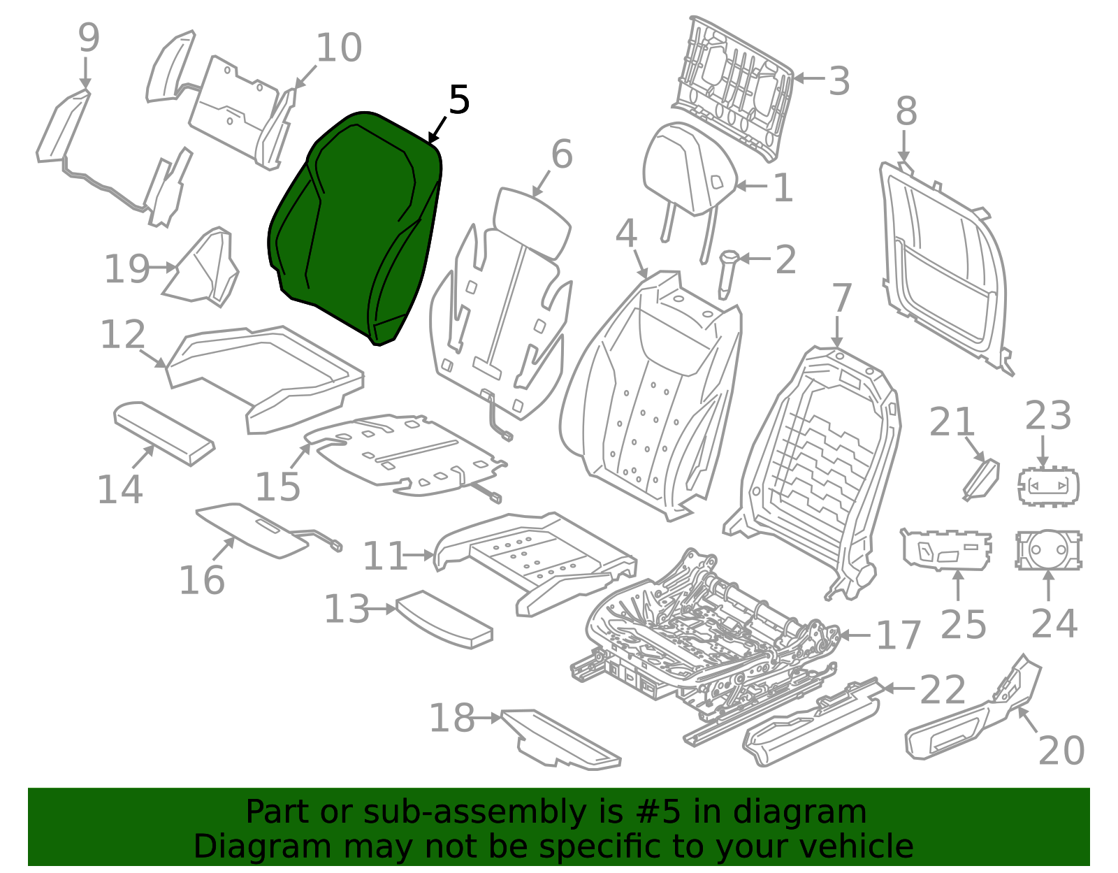 52-10-8-079-698 - 2018-2024 BMW - Seat Back Cover | Buy BMW Parts Now