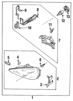 8BE751030 - Electrical: Headlamp Assembly for Mazda: MX-3 Image