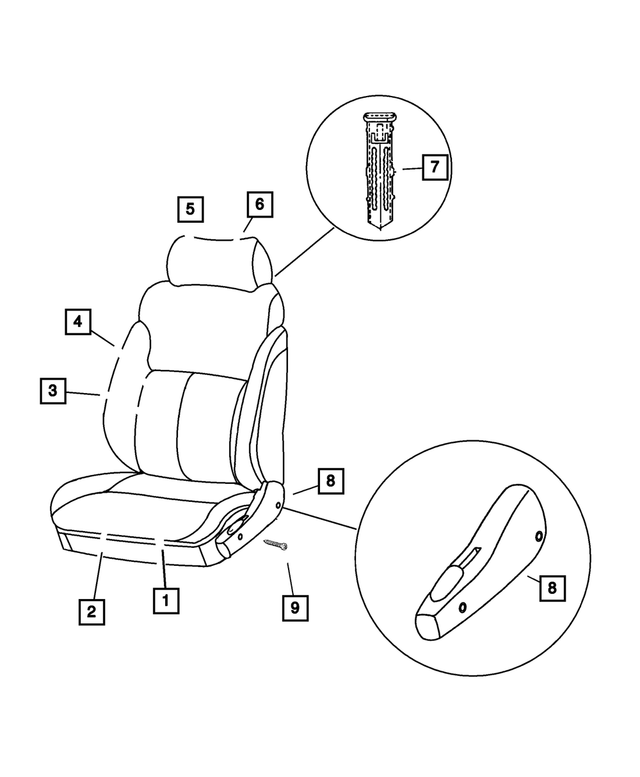 WW931DVAA - : Front Headrest for Mopar Image