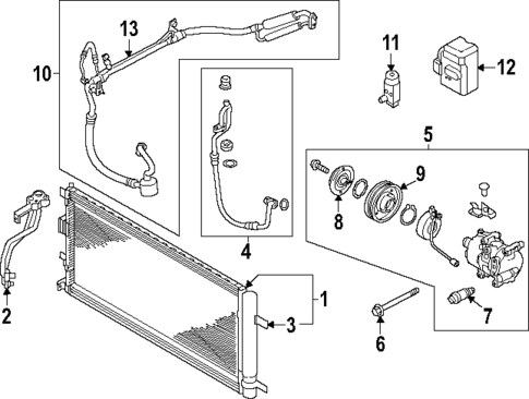 Condenser, Compressor & Lines for 2024 Hyundai Kona #0