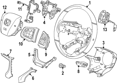 Steering Wheel & Trim for 2025 Honda Ridgeline #0