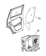 55369147AB - Doors and Related Parts: Rear Door Glass, Left for Mopar Image