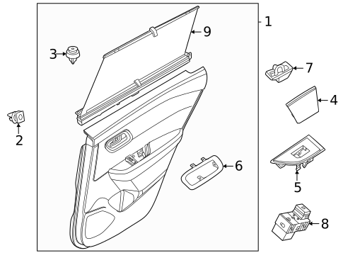 Interior Trim - Rear Door for 2023 Nissan Rogue #0