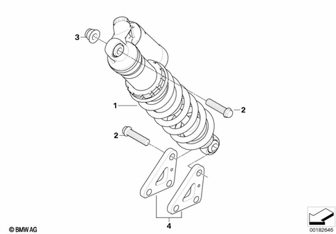 Spring Strut, Mounted Parts for 2008 BMW-Motorrad G 450 X #0