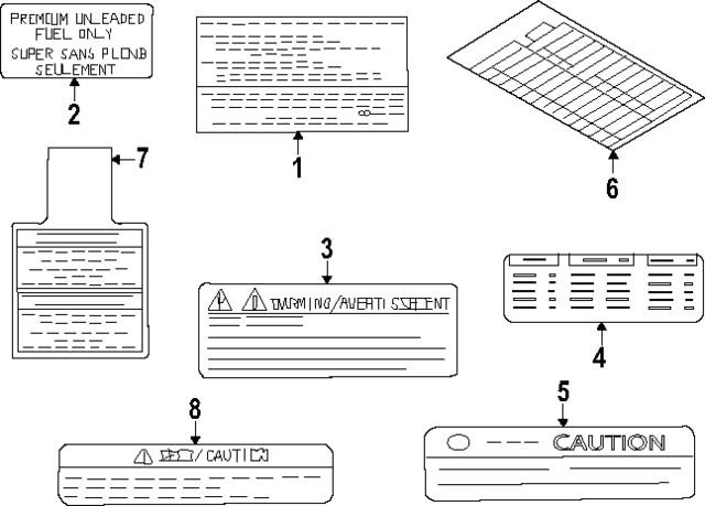 243136GP0A - : Fuse Box Label for Nissan Image