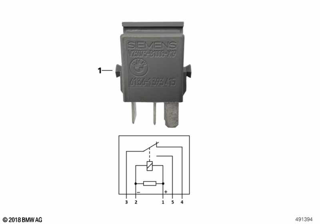 61367924276 - General Electrical System: Mini-Relay Contactor -  for BMW-Motorrad Image image