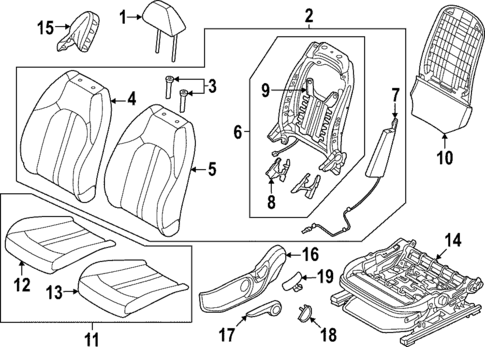 Driver Seat Components for 2025 Hyundai Sonata #0