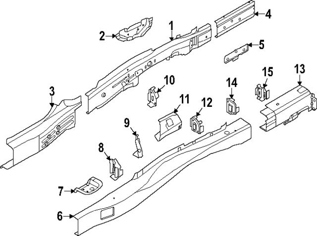 65644AR000 - : Inner Rail Reinforcement for Hyundai Image