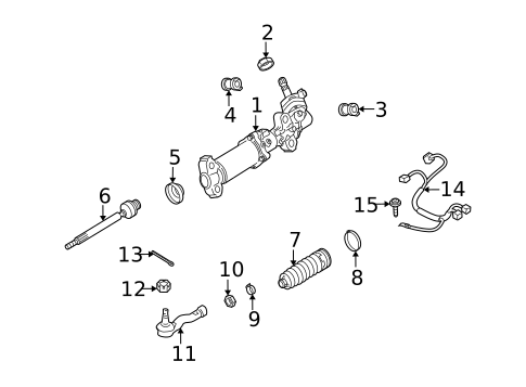 Steering Gear & Linkage for 2004 Mazda RX-8 #0