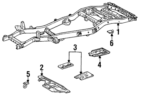 Frame & Components for 1991 Toyota Land Cruiser #0