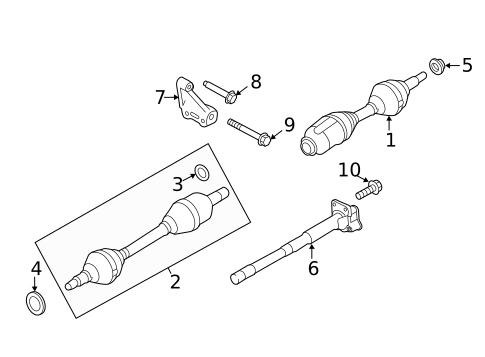 CV Components for 2014 Lincoln MKT #0