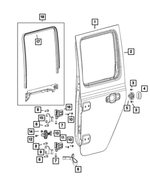 68281025AA - : Rear Door Glass Channel, Left for Mopar Image