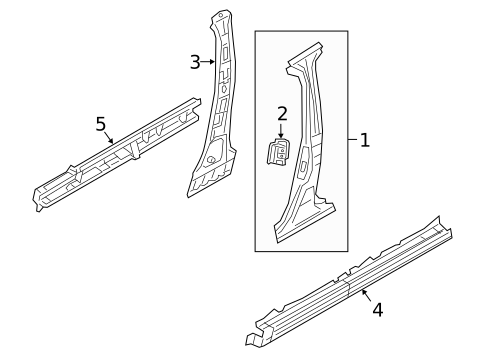 Center Pillar & Rocker for 2024 Mazda 3 #1