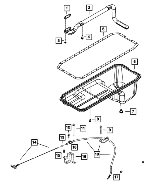 Engine Oiling, Oil Pan and Indicator (Dipstick) for 2025 Ram 3500 #0