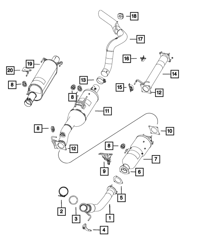 68292410AA - Exhaust: Catalytic Converter for Ram: 2500, 3500 Image