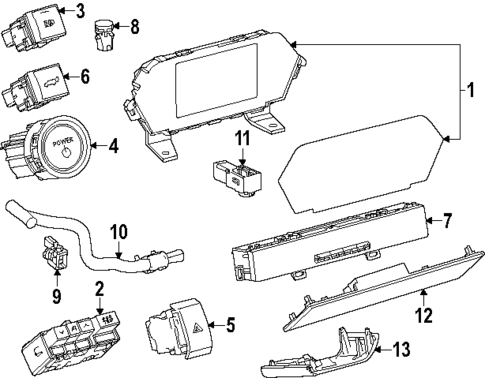Cluster & Switches for 2024 Subaru Solterra #0