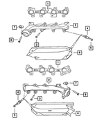 53032834AG - 4.7L Gas; Engine: Exhaust Manifold Shield, Right for Mopar Image