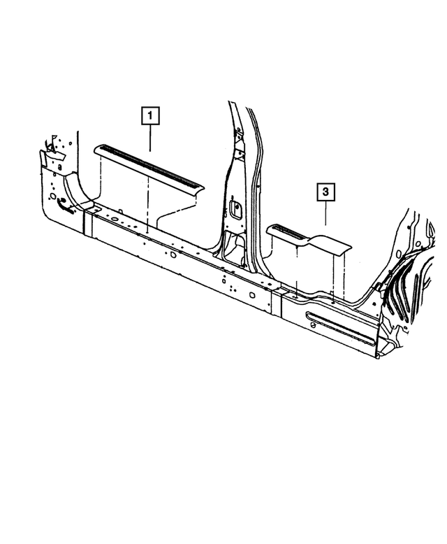 LL68XDVAE - Interior Trim: Scuff Plate, Right, Rear for Mopar Image