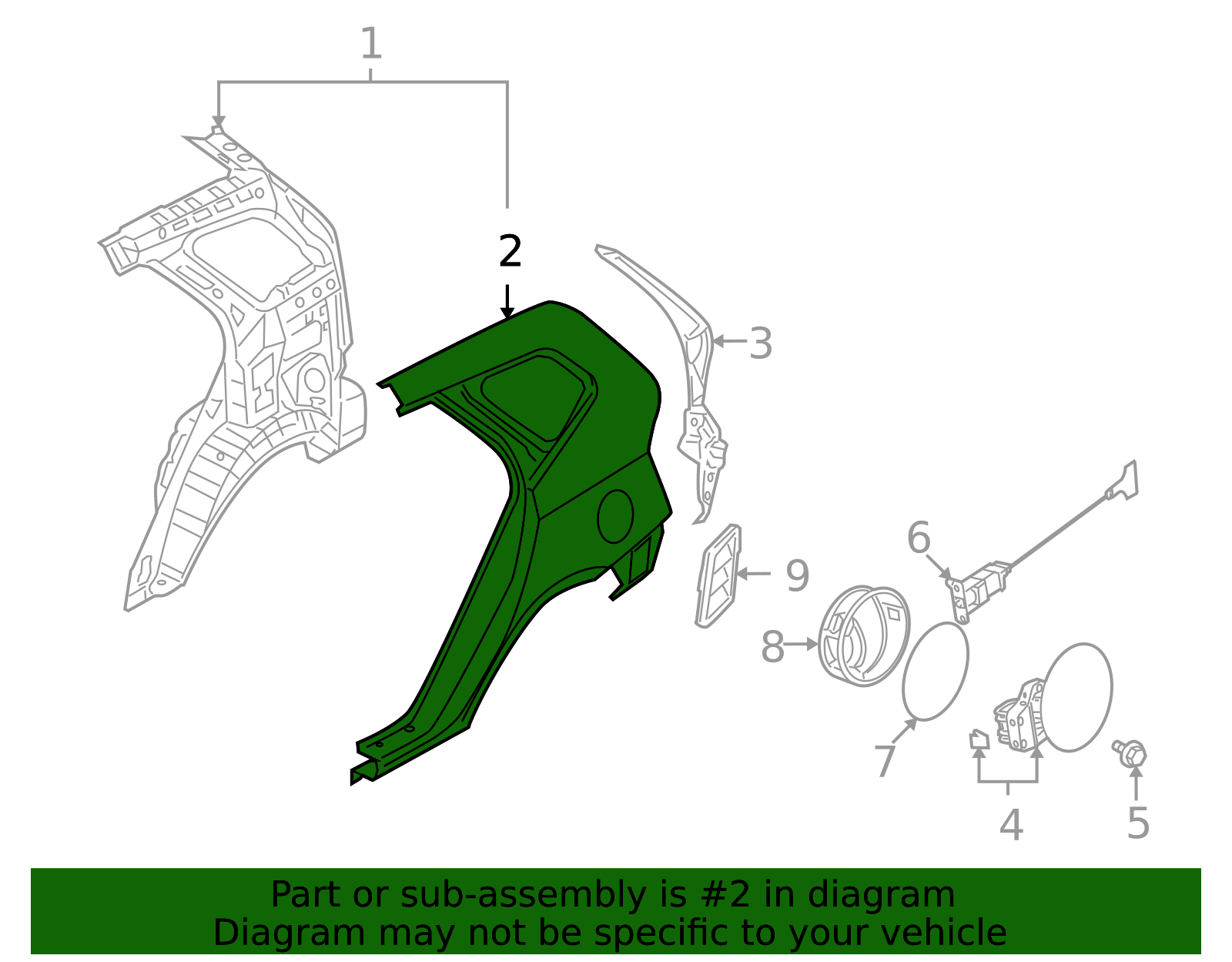 71504-1DC10 - Quarter Panel 2007-2010 Kia Rondo | Kia.Parts Store