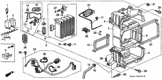 A/C Unit (1) for 1998 Honda Civic #0