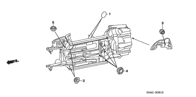 Grommet (Under) for 2005 Honda Civic #0