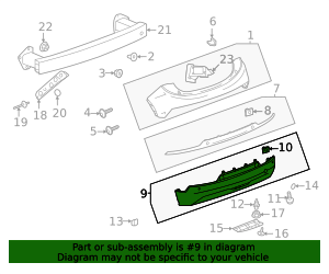 2022-2023 Chevrolet Bolt EV Rear Bumper Lower Fascia 42779092 GM ...