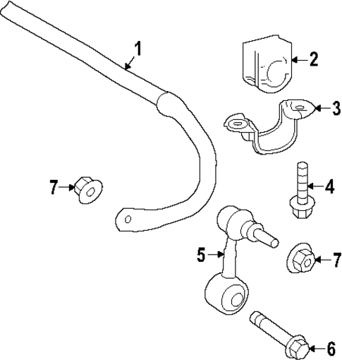 Stabilizer Bar & Components for 2025 Toyota Camry #1