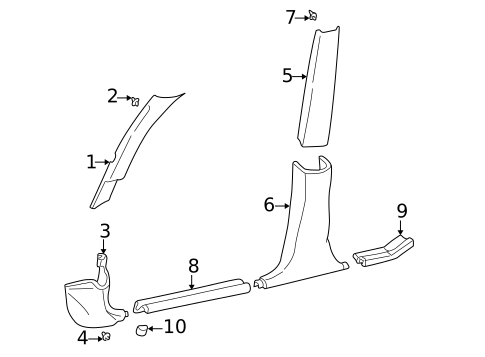 Interior Trim - Pillars for 2003 Volvo S40 #0