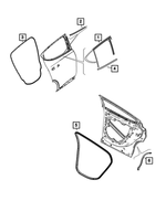 68665536AA - : Rear Door Flush Glass Weatherstrip, Right for Dodge: Hornet Image