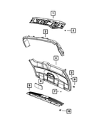 1WS45DX9AC - Interior Trim: Rear Header Molding for Mopar Image image