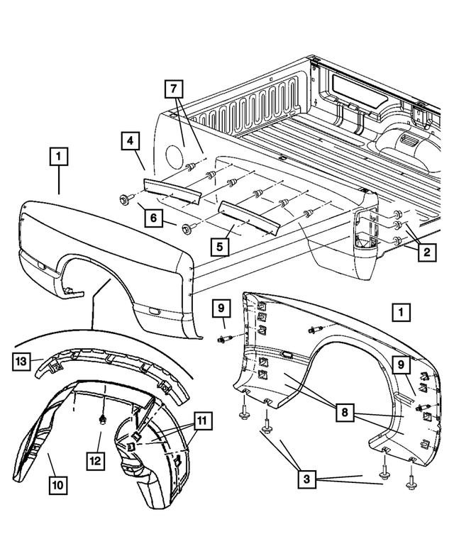 5GX54TZZAC - : Dual Wheel Fender, Right for Mopar Image